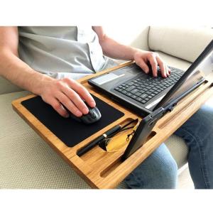 Portable Phone Holder Bamboo Laptop Tray Desk Multifunctional