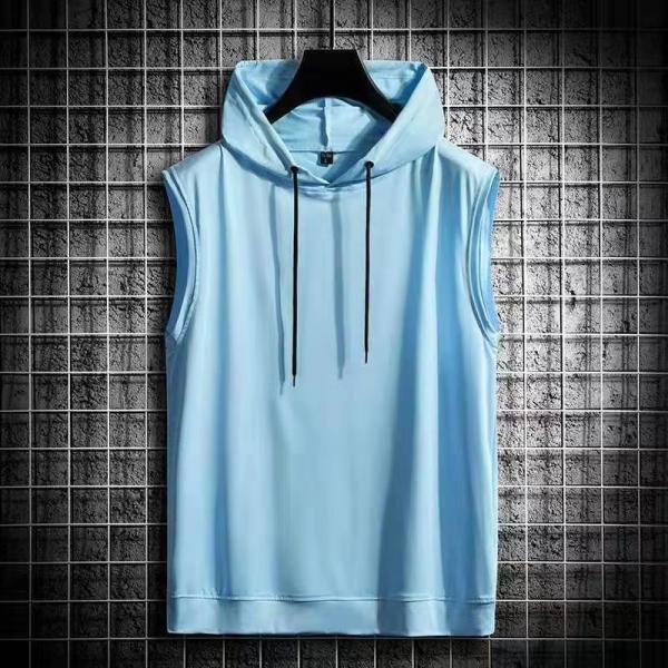 Men'S Casual Sleeveless 4 Way Spandex Hoody Vest