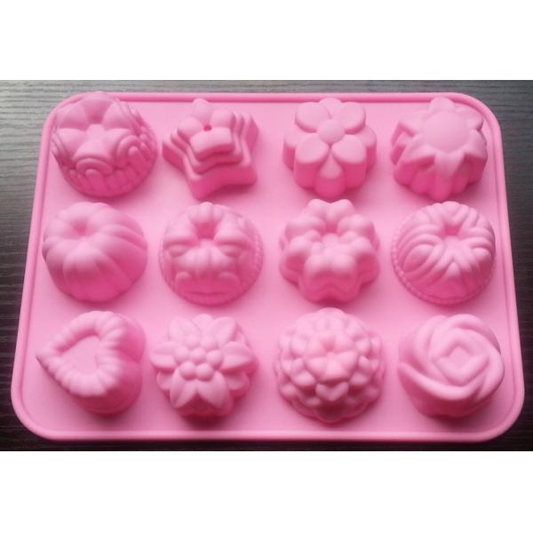 Buy Silicone manufacturer Silicone baking tools 12 cup flower-shaped silicone mold SB-016 at wholesale prices