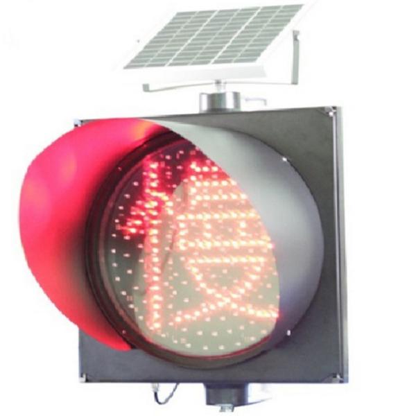 300mm Street Traffic Road Safety Solar Led Warning Lights Solar Amber-slow