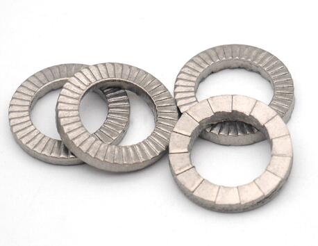 Zinc Plate Surface Double Fold Steel Flat Washers / Wedge Lock Washer DIN25201