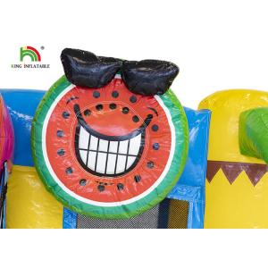 Kindergarten 3m Pink Inflatable Flamingo Bouncy Castle With Slide