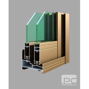 Square 6063 T3-T8 Aluminium Sliding Door Profiles 0.8-3.0mm Thickness