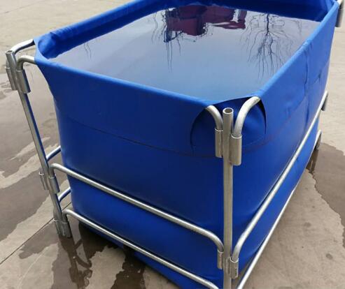 1500L High Opacity Removable Fish Pond , Plastic Ponds For Fish Farming Collapsible Fish Tank