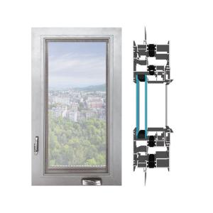 Aluminum Glass Inswing Casement Window PVC Triple Glazed Windows