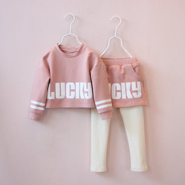 2016 Kid Girl Clothes Pinky Sport Cute Style Clothing Set 2pcs Summer Top