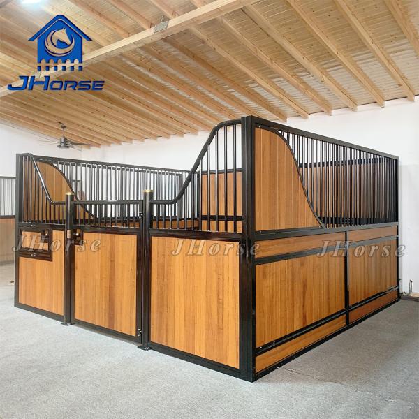 Buy Sturdy Horse Stall Stable With Powder Coated Surface Treatments at wholesale prices