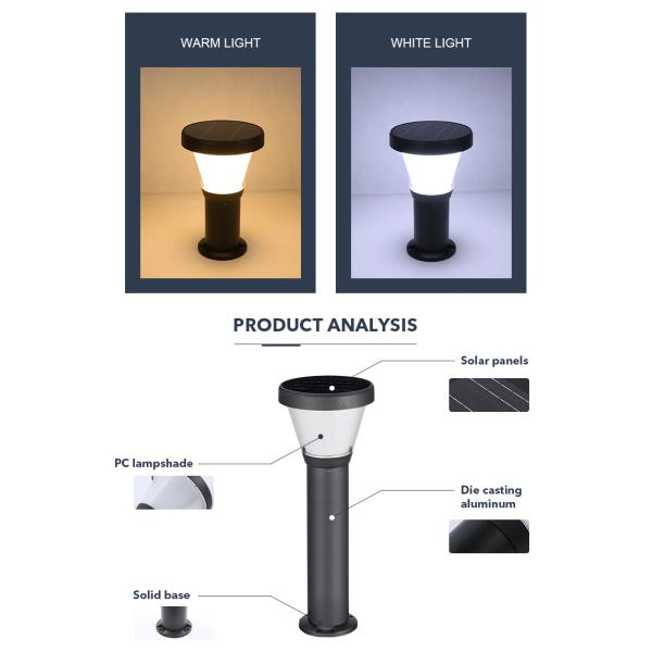 6000K LED Solar Pathway Lights Dusk To Dawn outdoor garden Light With LiFePO4 Battery