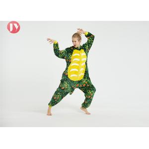 Wholesale Polyester Fluffy Flannel Fleece green African dinosaur Kigurumi onesie