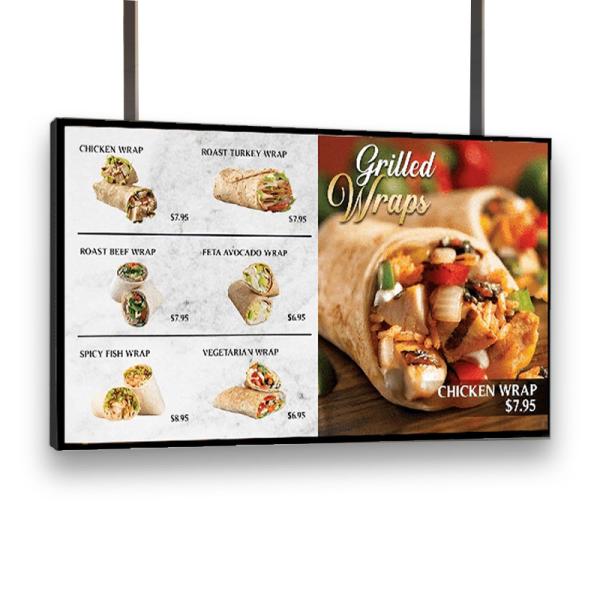 32 Inch Indoor Digital Menu Board 700 Cd/M2 Brightness Slim Design