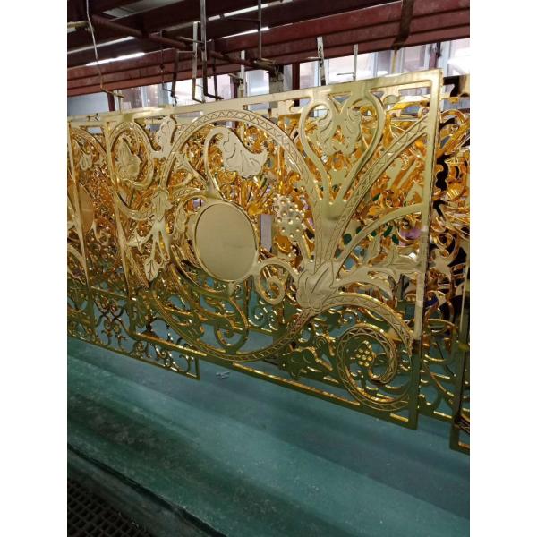 Buy metal stainless steel living room divider screen with ceramic combine at wholesale prices