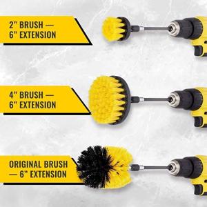 All Purpose Drill Brush With Extend Long Attachment For Grout，Bathroom Surfaces