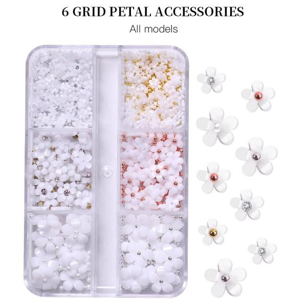 3D Resin Candy Color Nail Decoration Flower With Rhinestone for Nail Salon and Plastic
