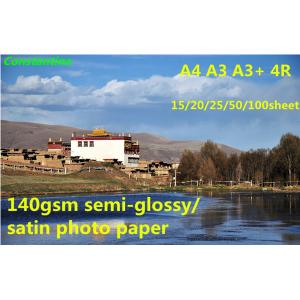 140gsm satin/semi-glossy inkjet photo paper waterproof