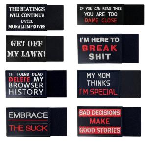 Embroidery Polyester Velcro 5cm Tactical Patch For Vests Bags