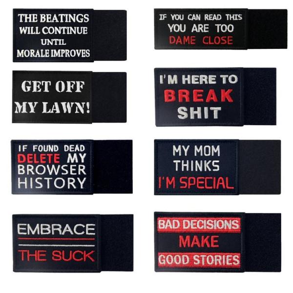 Buy Embroidery Polyester Velcro 5cm Tactical Patch For Vests Bags at wholesale prices