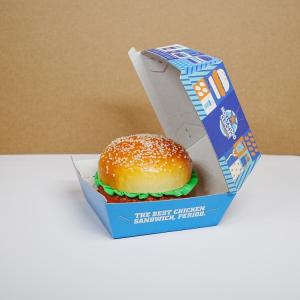 Wholesale Customized Hamburger Boxes Fast Food Takeaway Paper Packaging Boxes
