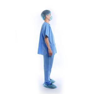 Disposable Surgical Gown Medical Nurse Patients Short Sleeves Gown Shirts Lab