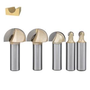 Quality Factory Sales 1/2 Shank Tideway Half Round CNC Router Bit Woodworking Tools Carbide Round Bottom Trimming Milling Cutter Bit for sale