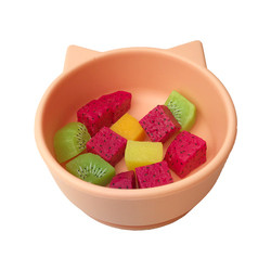 Kids Suction Feeding Bowl Silicone Cat Shaped Food Bowls Customized