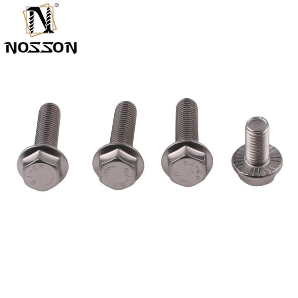 Black Oxide SCM 435 Alloy Steel Grade 5 UNC Hex Head Serrated Flange Bolt with DIN Standard Grade A2-70/A4-80/304/316