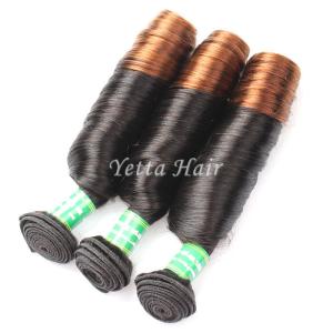 Two Tone Soft Ombre Peruvian Virgin Remy Hair / Romance Spiral Curl Natural Hair