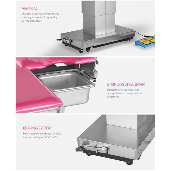 MDK -ZC2 Hospital medical cheap price Multi-function Gynaecological obstetric delivery examination bed for sales