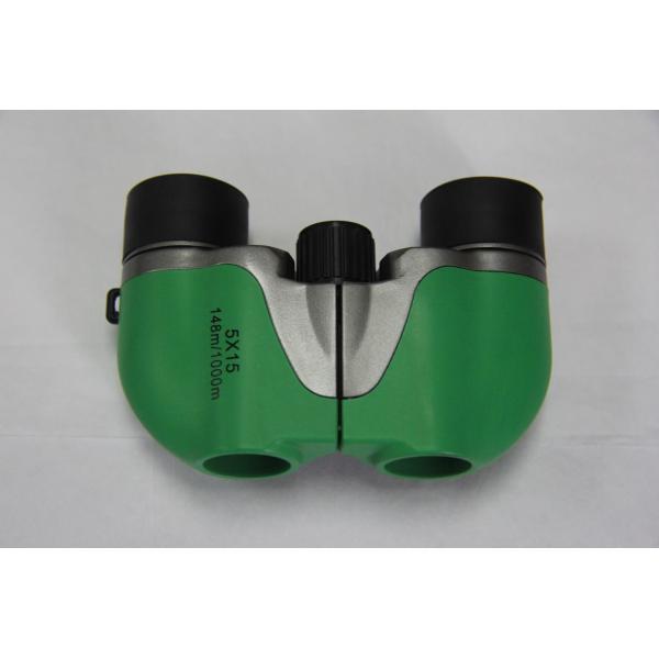 Green / Orange Lightweight Travel Binoculars , Lightweight Binoculars For