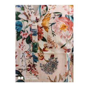 Stain Printed M Loose Fit Ladies Casual Blouse