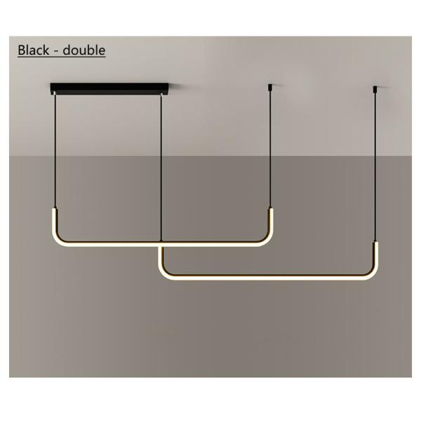 Modern Kitchen Island Chandelier Living Room Black minimalist designer Chandelier (WH-MI-398)