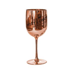 Gold Moet Chandon Plastic Coupe Glasses Acrylic Champagne Flutes 15.5oz