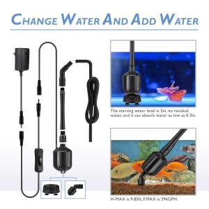 5 In 1 396GPH 12V Aquarium Gravel Cleaner