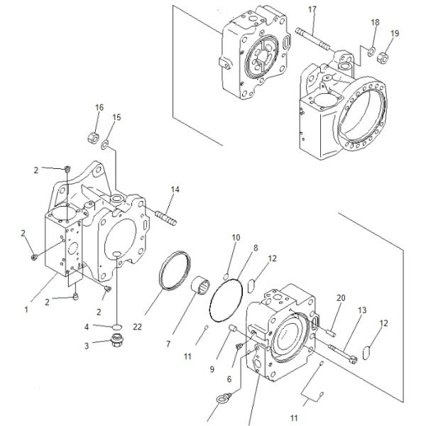 Belparts Excavator Main Pump PC1250-7 Hydraulic Pump 708-2L-00610 708-2L-00522 708-2H-00322 For Komatsu