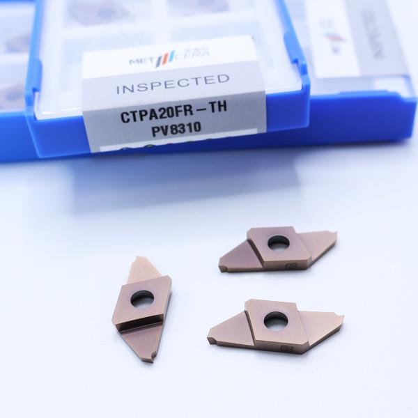 Buy Highly Durable PVD Coated Carbide Parting Off Indexable Inserts For Steel And Stainless Steel Machining CTPA20FR-TH at wholesale prices