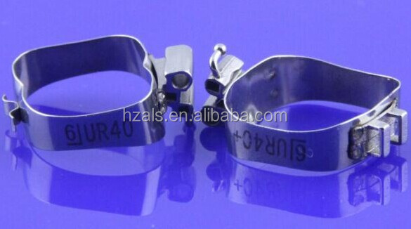 Custom Orthodontic Molar Band With Lingual Sheath Stainless Steel Buccal Tube Bands
