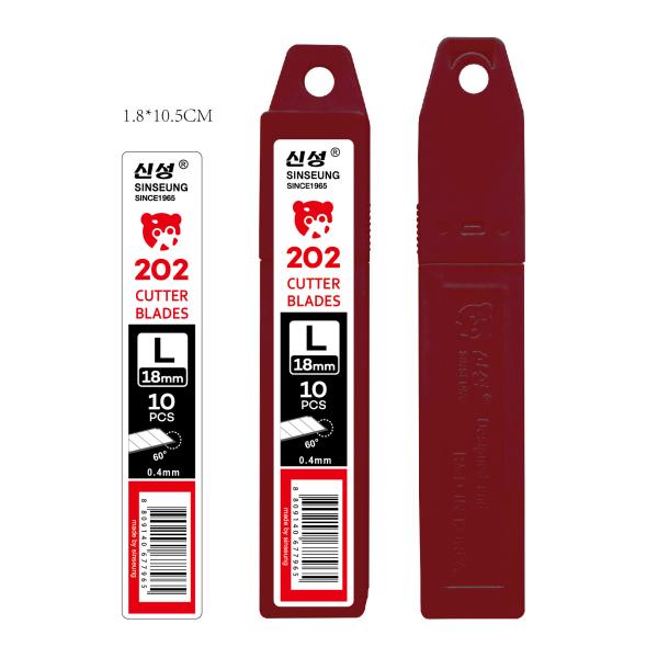 Buy 18mm Snap Off Knife Blades Cutting Cardboard Silver Large Blade Sinseung L202 at wholesale prices