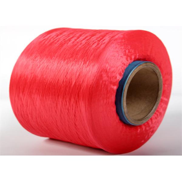 High Stretch 900D Polypropylene FDY Yarn / AA Grade Dyed PP Filament Yarn , Red Color