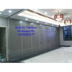 Collapsible Office Wooden Sliding Partition Walls Materials Aluminum Frame