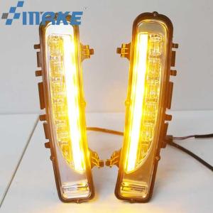 Yellow Turning Signal L/R LED DRL Fog Lights For Ford Edge 2009-2014