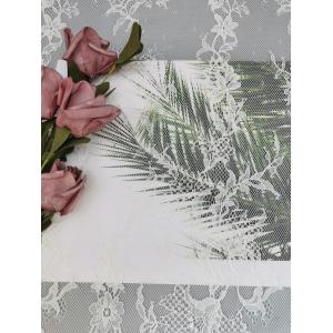 Tulle Mesh Embroidered Cotton Fabric