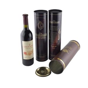 Matt Black Cardboard Wine Tube Multiusage Luxury Rigid ODM Available