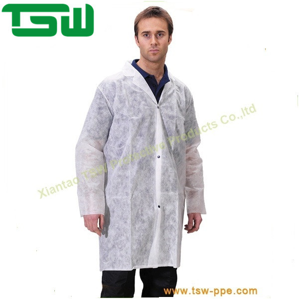 Buy ISO13485 Zip Closure Disposable Lab Jackets For Doctors at wholesale prices