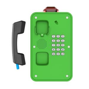 Green Industrial Weatherproof Telephone , Tunnel / Marine Waterproof Intercom