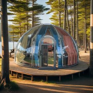 Modern Style Clear Polycarbonate Bubble House Insulated Prefab Picnic Dome Tent for Hotel Party Use Green Container Material