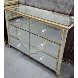 Mirrored Furniture 6 drawers Bed Side Table Night Stand cabinet for living room