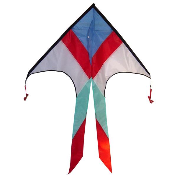 Ripstop Nylon Material Delta Wing Kite 2-5bft Swing Range With Fiberglass Frame