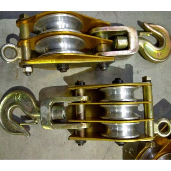 Buy Double Wheel Tower Erection Tools Aluminium Alloy Side Panel Snatch Block at wholesale prices