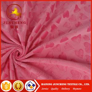 2018 New arrival heart design 2mm minky plush fabric