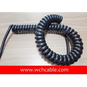 Quality Pure Copper Conductors Polyurethane PUR Shielded Medical Spiral Cable for sale