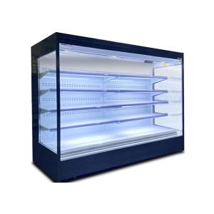 Supermarket Wall Mounted Refrigerator Multideck Open Display Chiller With Night